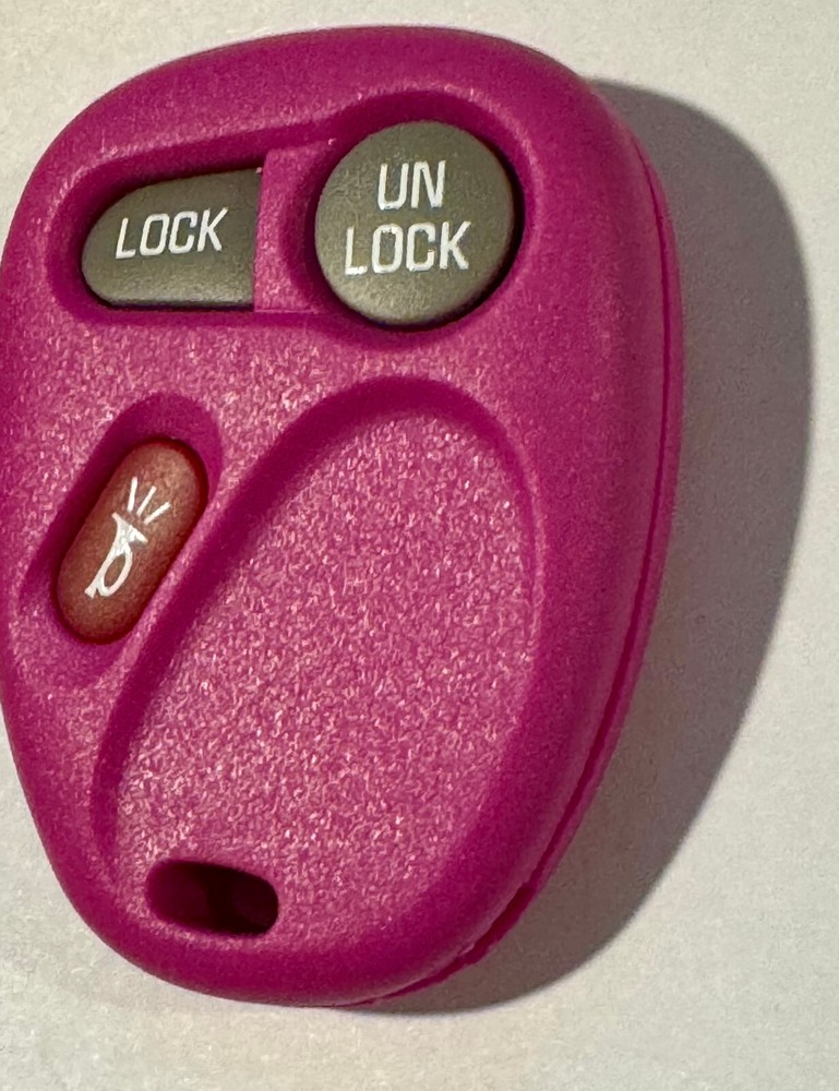 Pink keyless remote 3 button car fob case shell button pad 15042968 KOBLEAR1XT