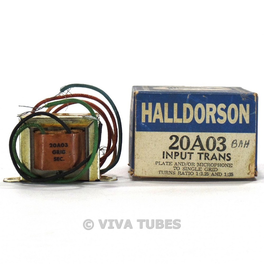 NOS NIB Halldorson 20A03 Input Transformer 10000ohm Plate 200 Microphone  1:3.25