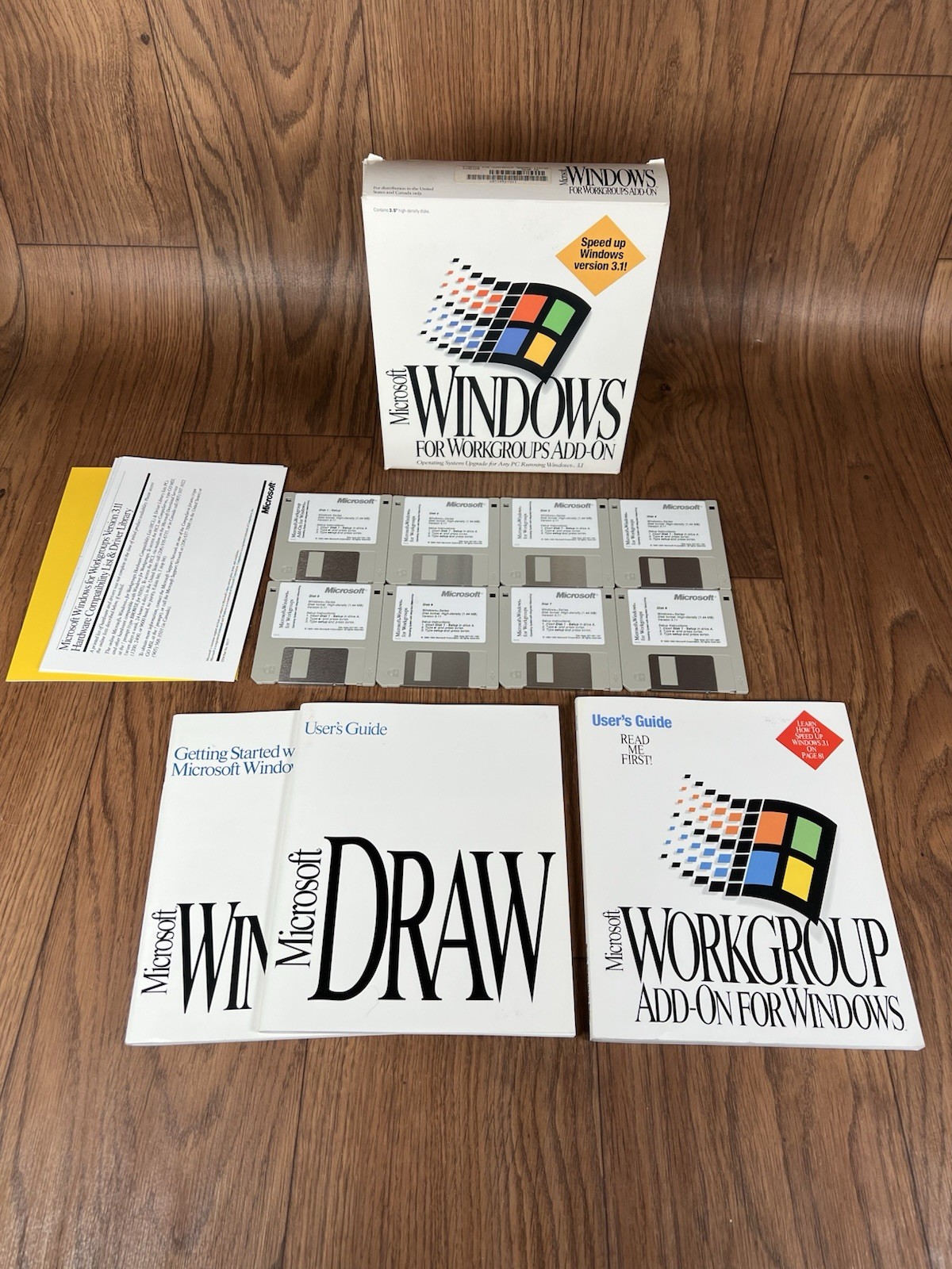 Microsoft 1994 Windows for Workgroups Add-On Upgrade v 3.11 for 3.1