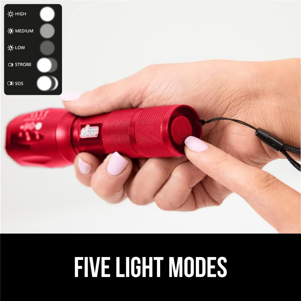 Tactical Flashlight & Luggage Straps Tactical Flashlight Adjustable Mode Luggage