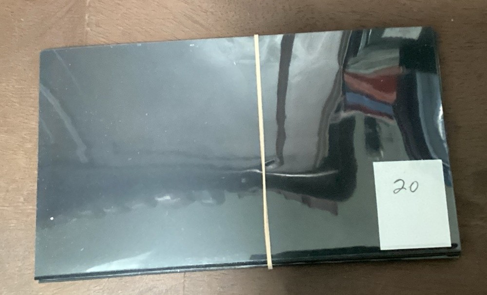 20 black 1 row Stamp Approval Cards used - Nice cond.