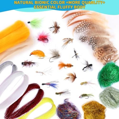 87pcs Fly Tying Starter Kit - Tools, Hooks, Thread, Chenille & Accessories