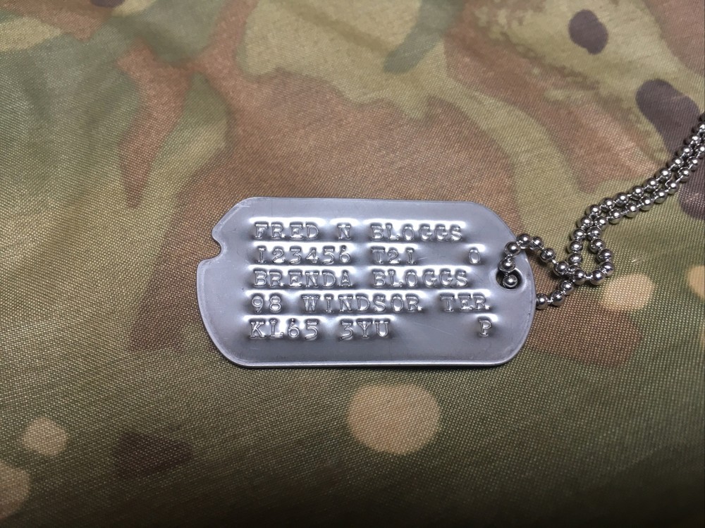 Authentic US WW2 Notched GI Army Dog Tag ID disc Military Custom/Personalised
