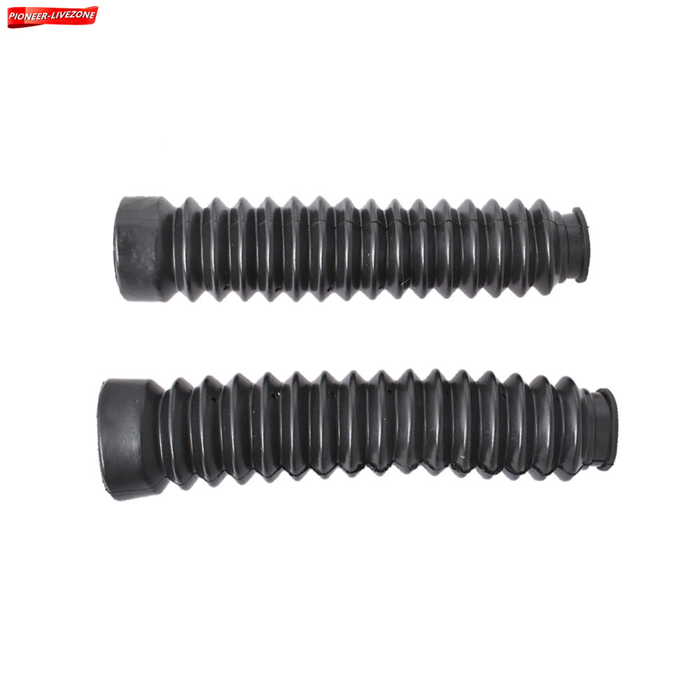 2× New Front Fork Shock BOOTS Black For Honda ATC Big Red 250ES 1985 1986 1987