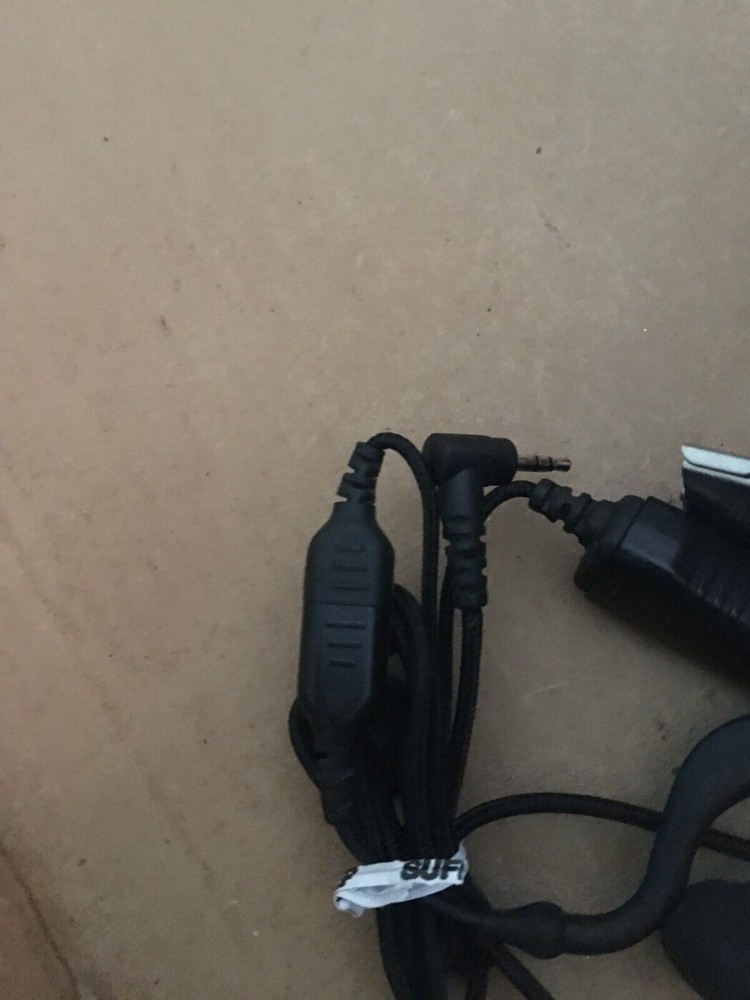 Adjustable Earhook Earpiece With Clip Mic Black 1518 5L+
