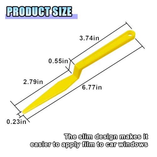 Car Window Tint Squeegee Tool, Plastic Long Handle Shank Corner Squeegee, 5PCS