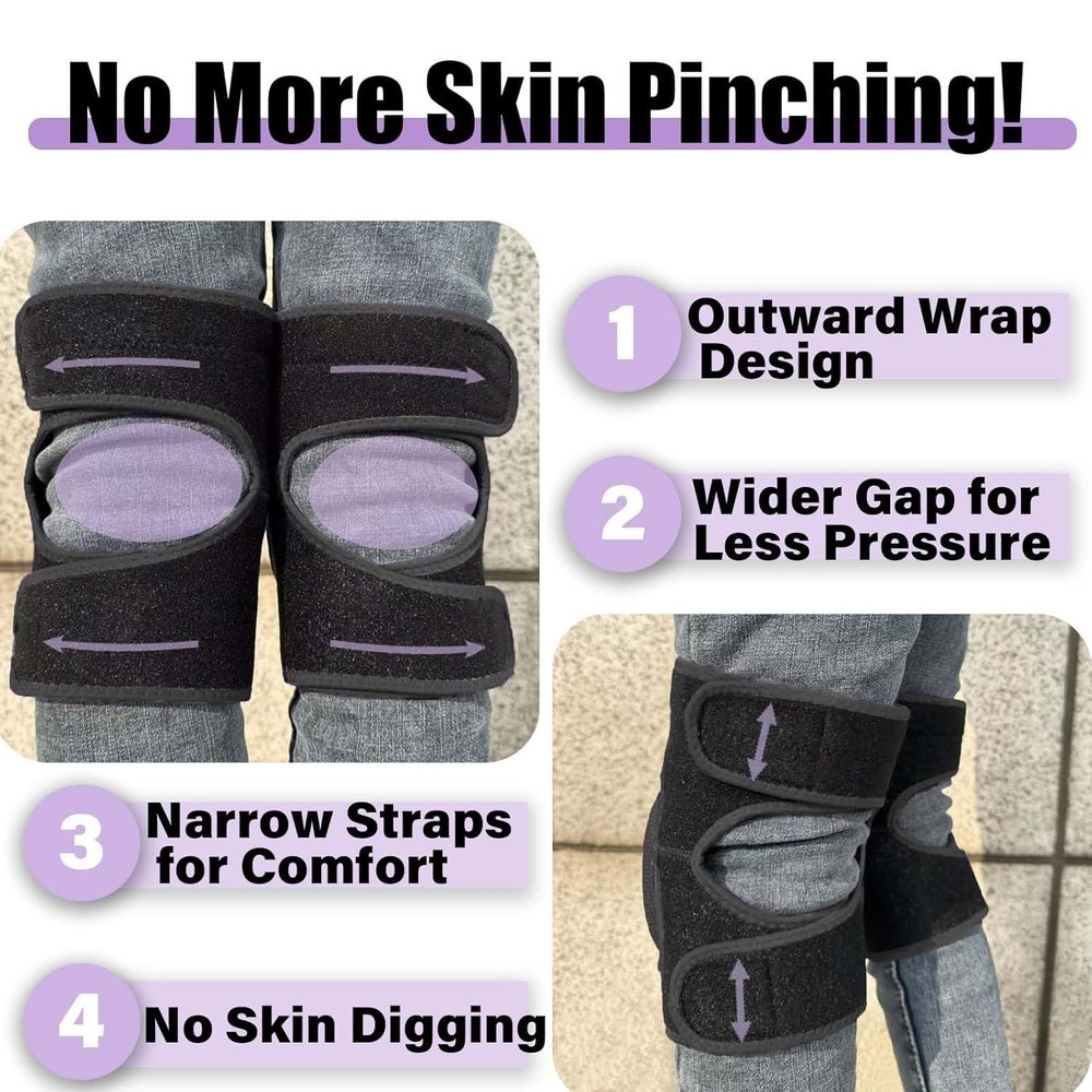 Soft Knee Pads with Memory Foam for Flooring Installers, Extra Thick Kneeling...