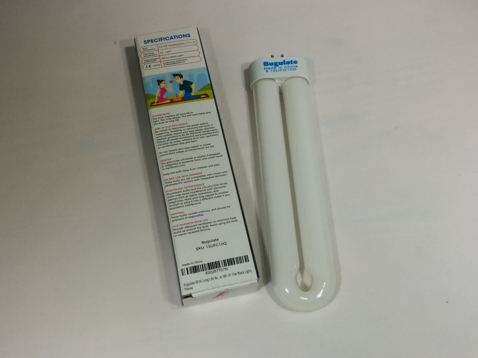 2 pack - Long Life Replacement bulbs for Flowtron Bug Zappers (black light)