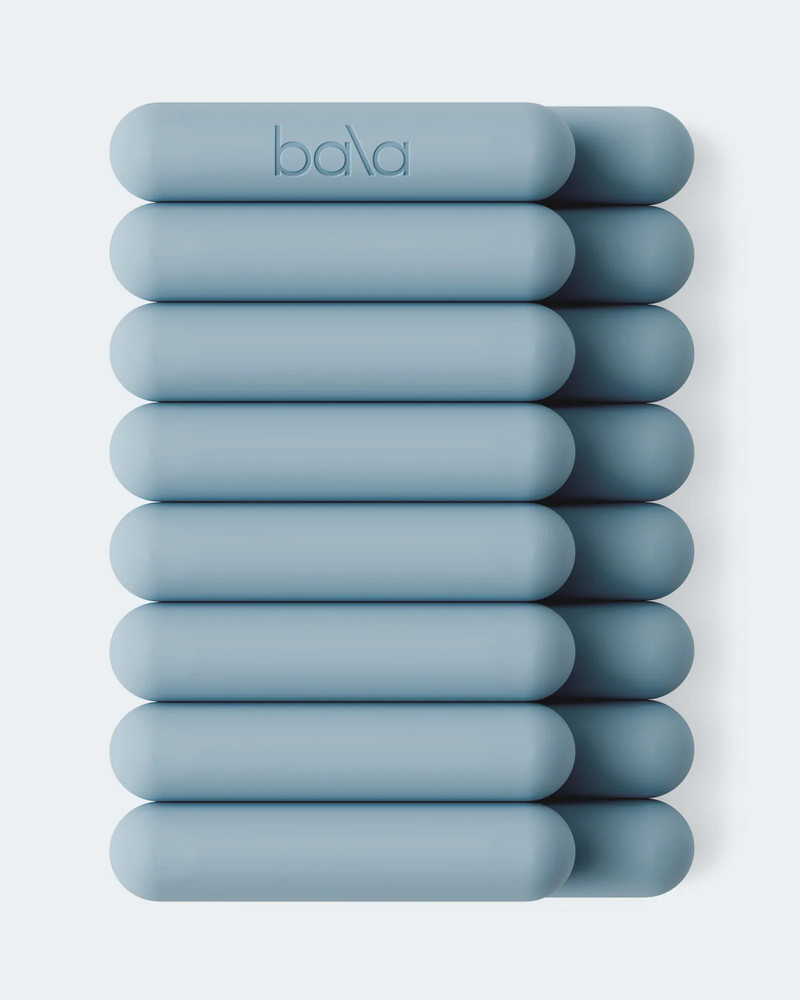 bala bangles light blue 3 lbs with original case