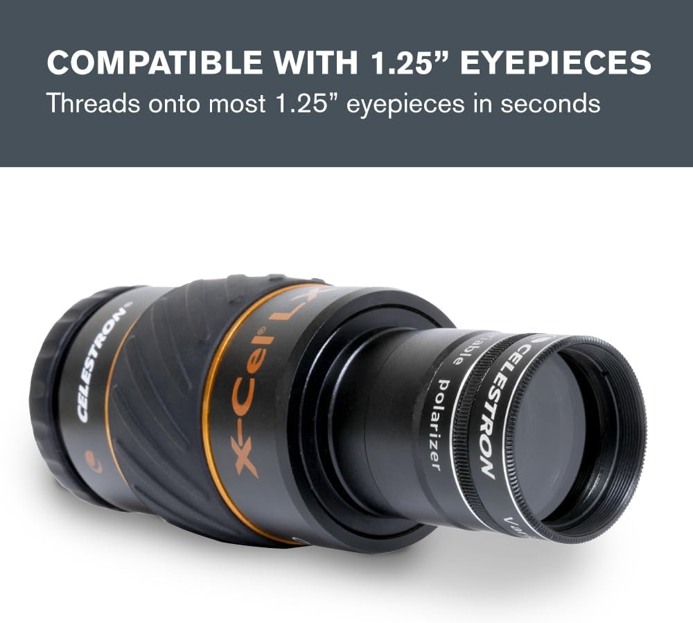 94107 Variable Polarizing Moon Filter - Reduces Brightness and Glare, Compatible