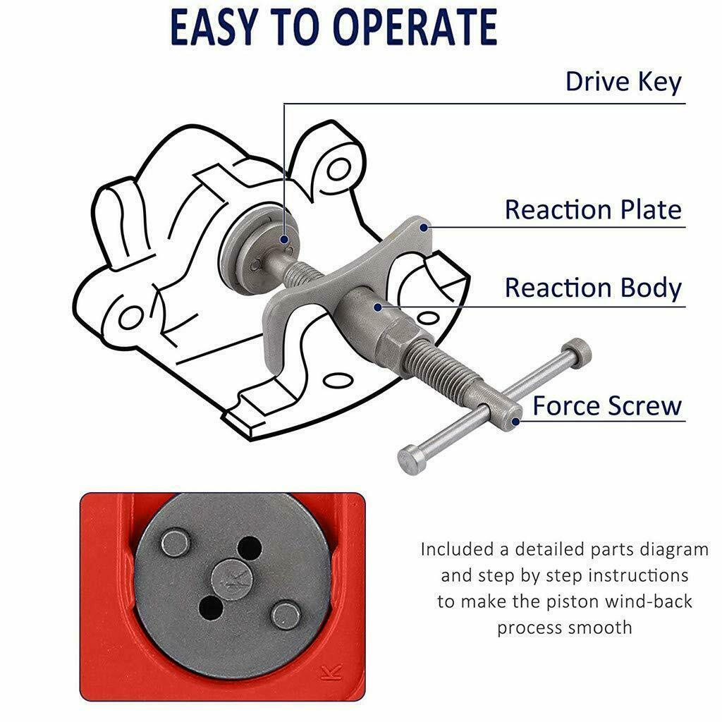 22 Heavy Duty Disc Brake Caliper Tool and Piston Compressor Wind Back Rewind Set