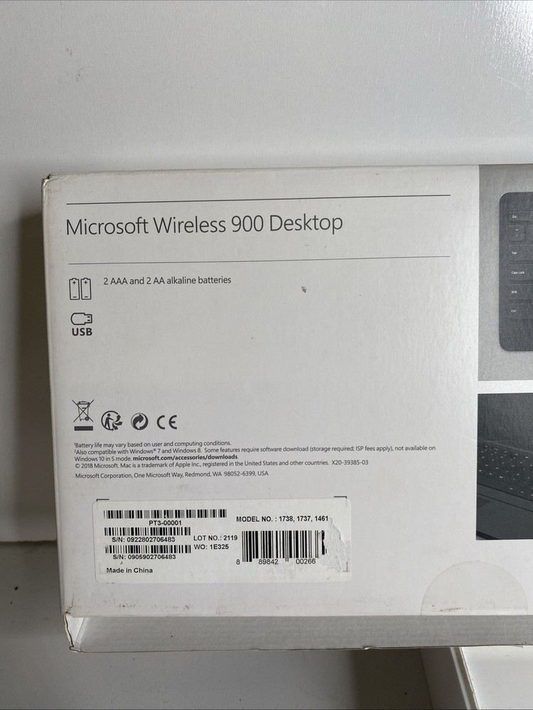 Microsoft Wireless Desktop 900 Keyboard Mouse Combo - Black