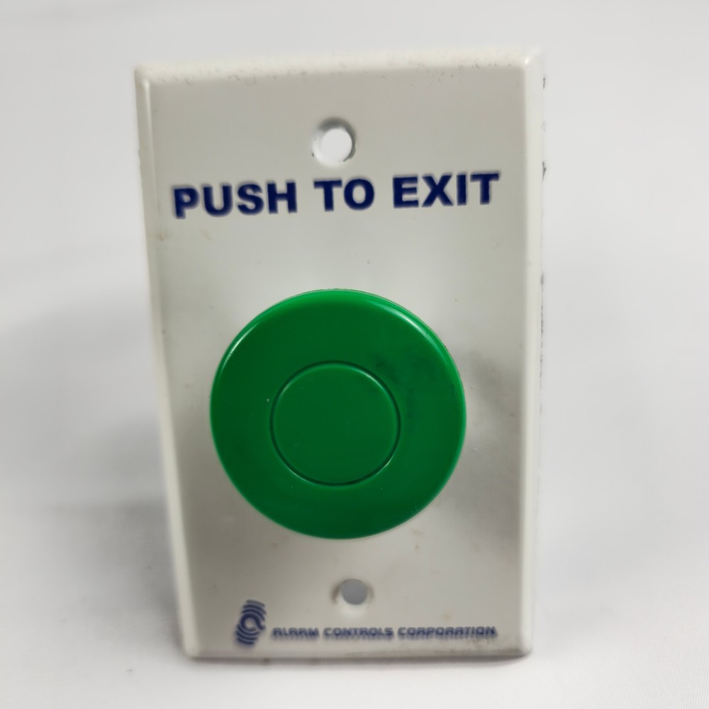 Alarm Controls TS-14 WH Push to Exit Button with Pneumatic Time Delay
