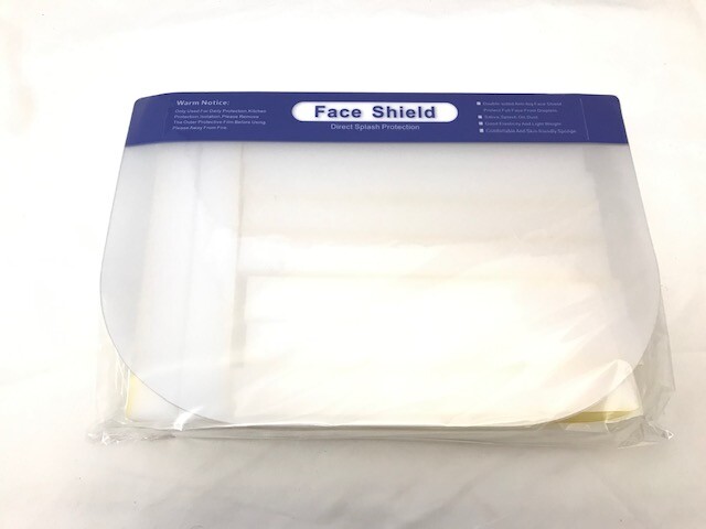 BOX OF 10 Isolation protective adjustable face shield more SECURITY