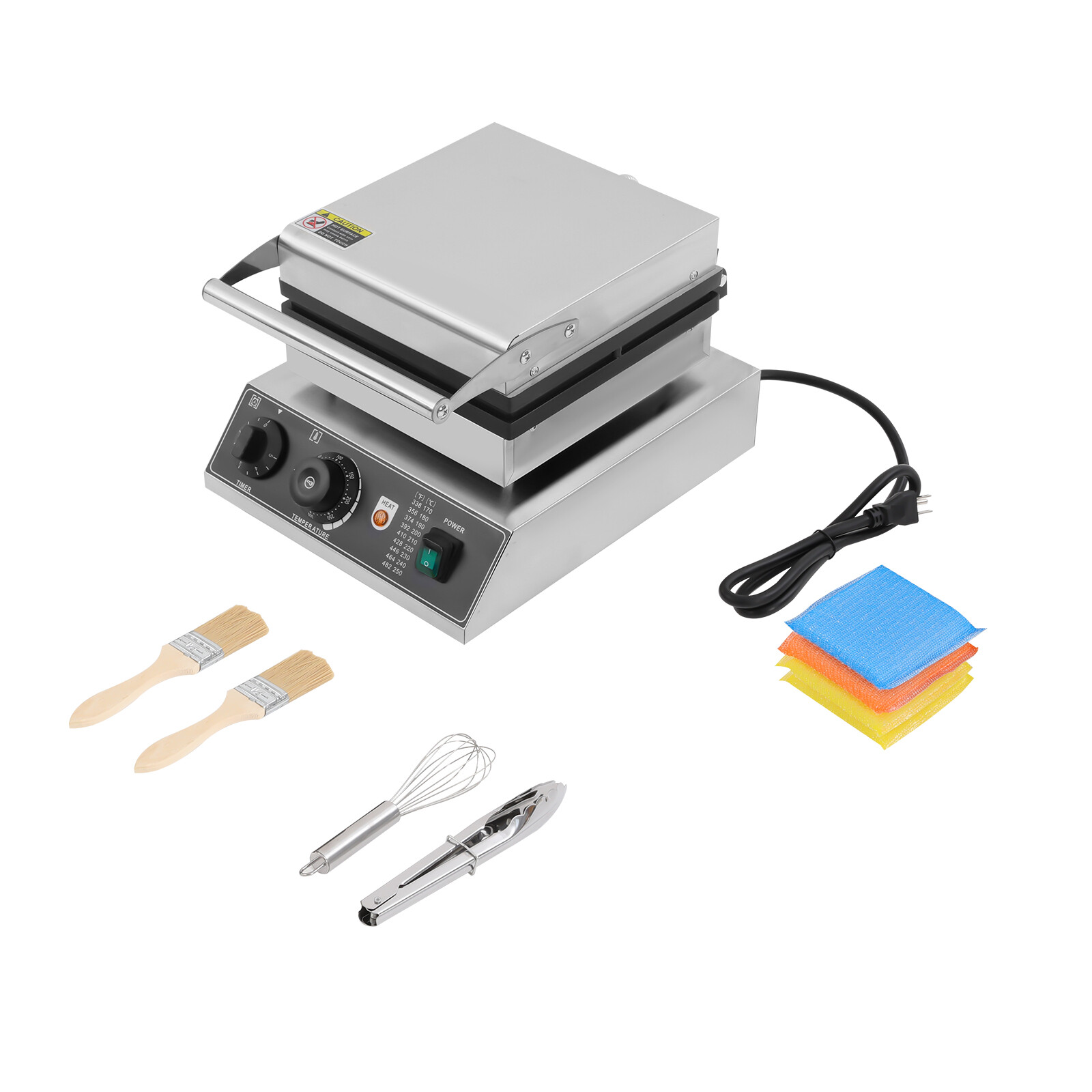 Electric Waffle Maker Commercial Belgian Waffle Baker Nonstick Baking Machine