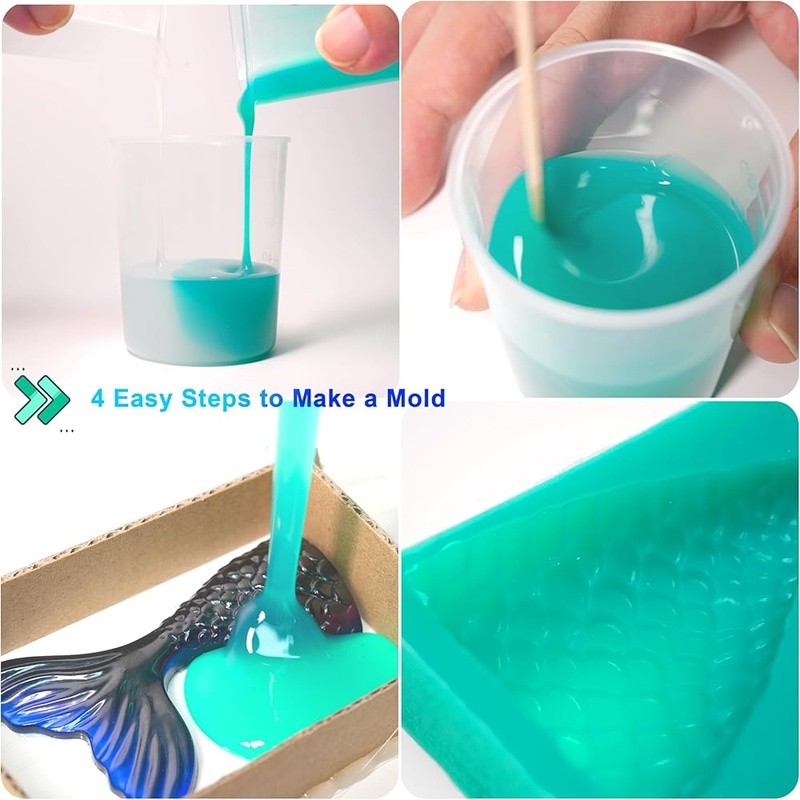 Liquid Silicone Mold Making Kit Bubble-free Quick Curing Durable Precision Molds
