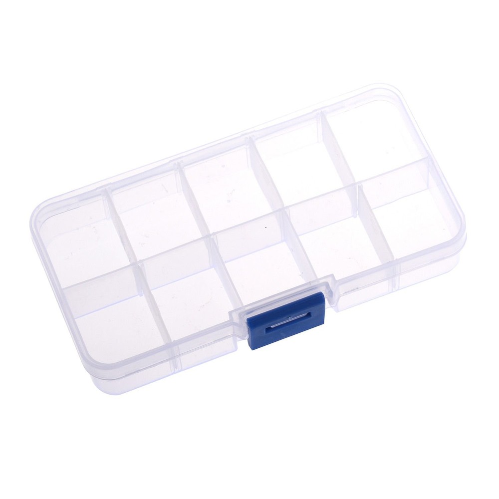 6pcs Clear Plastic Storage Bead Organizer Display Containers with Adjustable ...