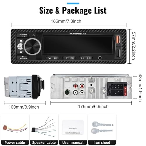 Single Din Bluetooth Multimedia Car Stereo Radio Bluetooth 1 Din MP3 Player