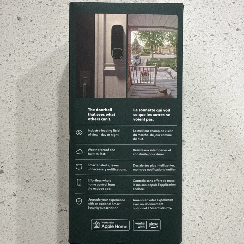 Ecobee Smart Wired Doorbell Camera-New