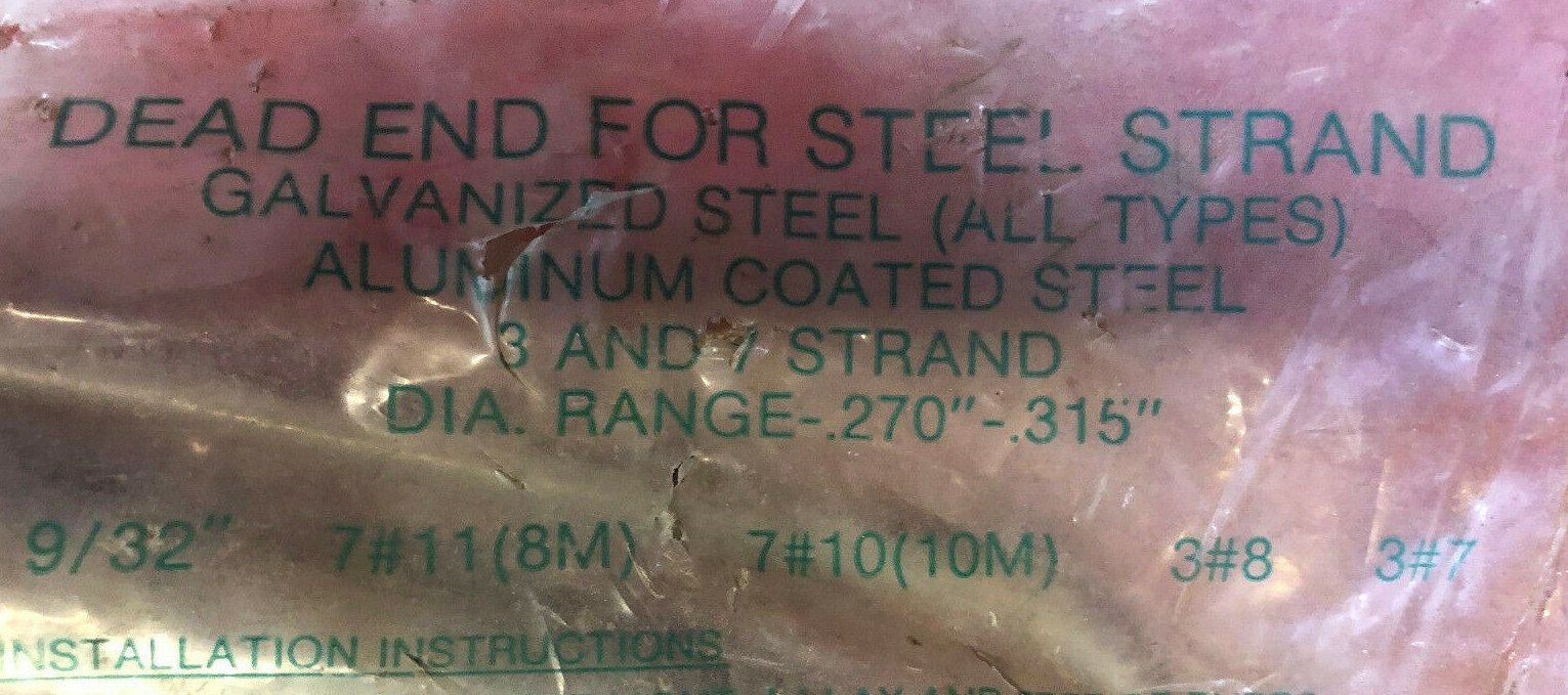 FARGO Strand Vise - 5/16 Dead End - 3/8 Dead End - NEW