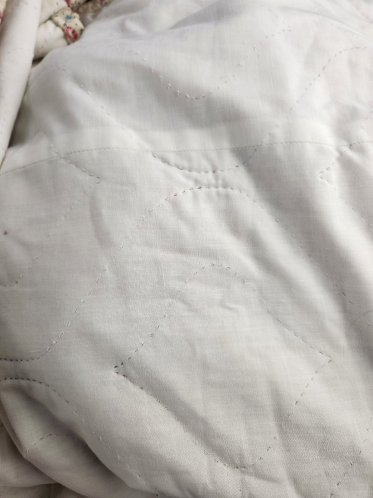 Vtg Springmaid Bedspread Quilted Comforter Rounded Single Double Fabric Material