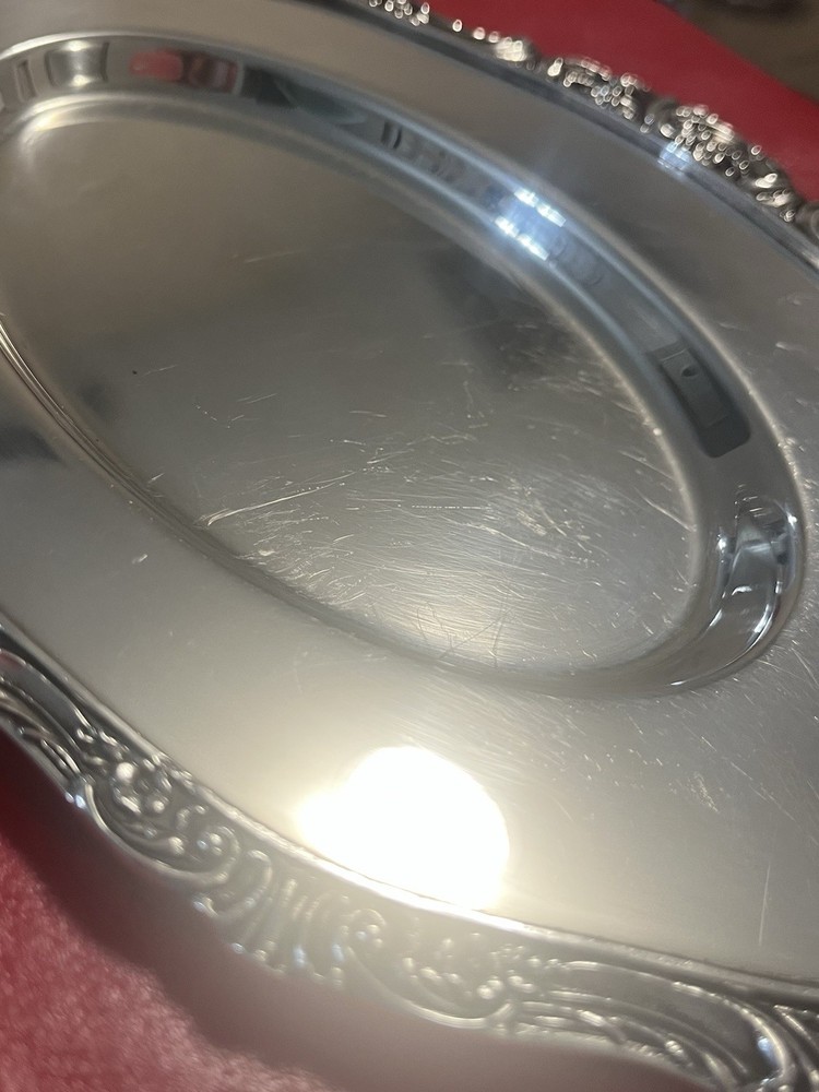 Baroque by Wallace Silver Oval Platter Tray Baroque & Rococo Style 238