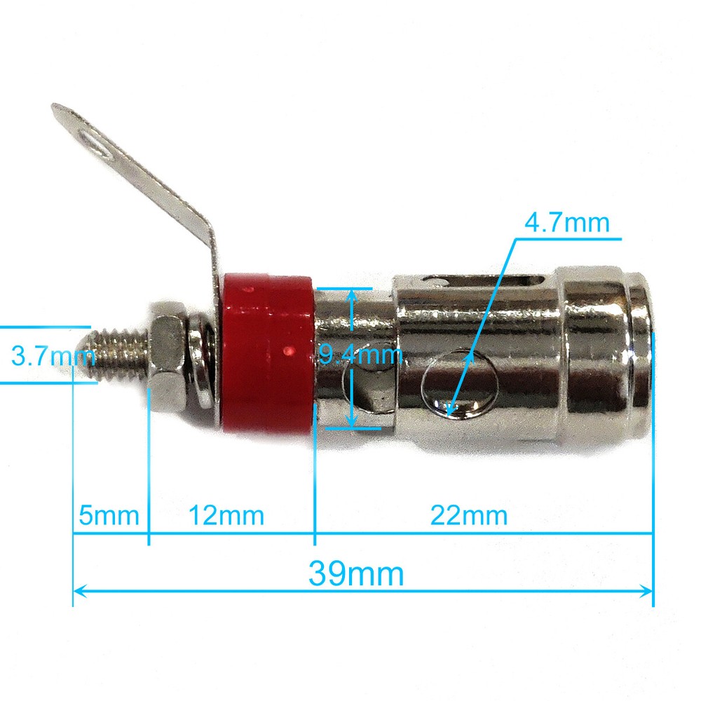 6pcs Speaker AMP Terminal Binding Post Spring Loaded Type