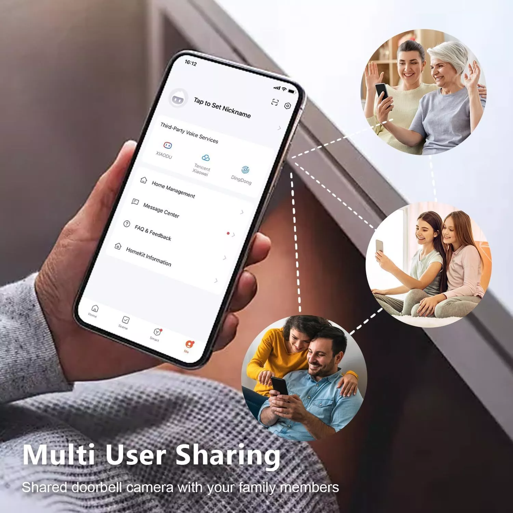 Smart Wireless WiFi Doorbell Intercom Video Camera Door Ring Bell Chime Security