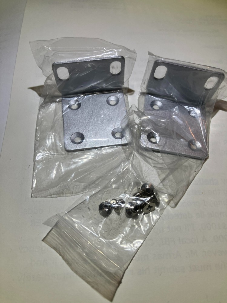 Rackmount bracket set -measure 1-11/16" long, includes 8 screw set.