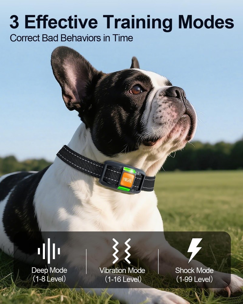 Electronic Dog Shock Collar for Large, Medium, Small Dogs - Adjustable & Durable