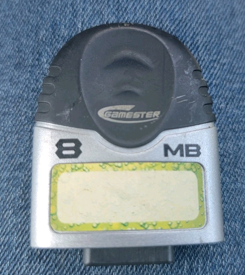 Original Xbox Memory Card 8MB Black/Silver working.
