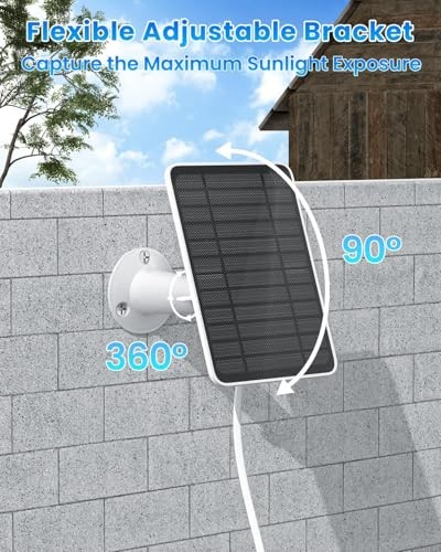 5W Solar Panel for Ring Camera, Solar Panel Charger Compatible for Ring-2 Pack