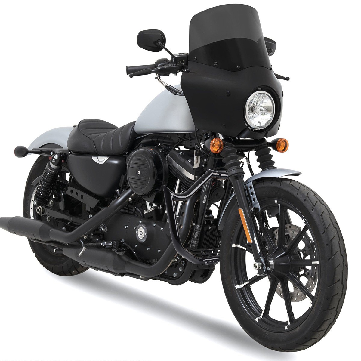 Black Engine Guard Highway Crash Bar For Harley Sportster 883 1200 XL 2004-2022