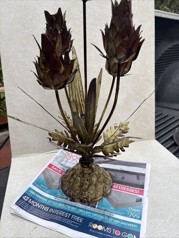 Mid-Century Max Howard Toleware Candelabra