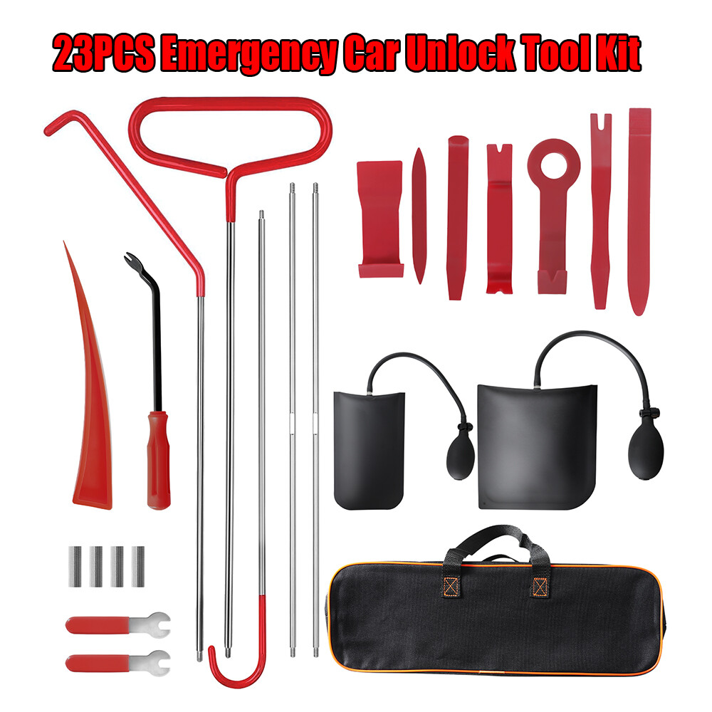 23 Pcs Emergency Car Unlock Tool Kit, Vehicle Repair Lock Out Set
