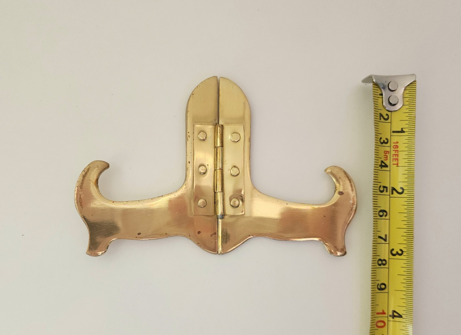 Sturdy Brass Vintage Small Picture Display Easel Stand 3” x 4.5”