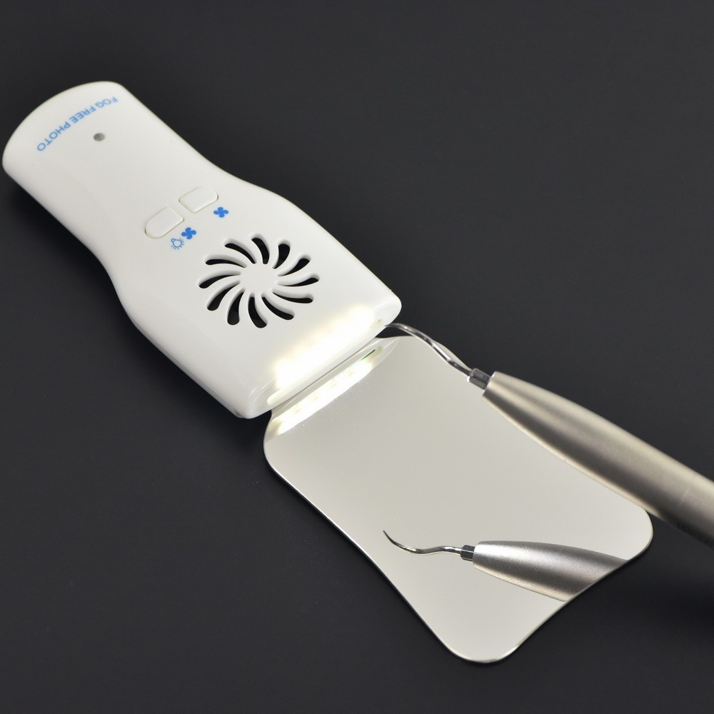 Dental Anti-Fog Mirrors Set Fog Free Intraoral Photography Mirror with LED Light