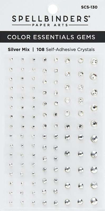 Spellbinders Color Essentials Gems 108/Pkg Silver Mix