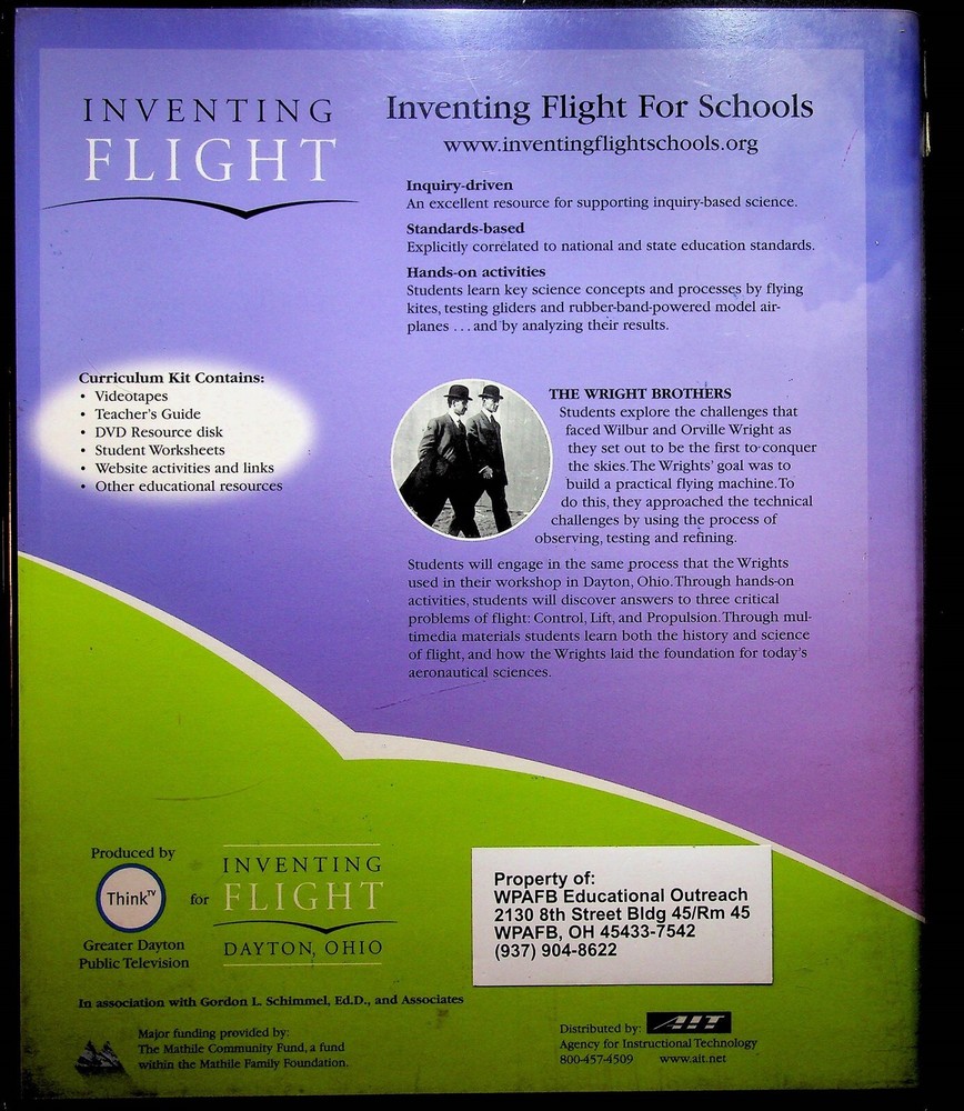 Wright Brothers Multimedia Science Project Middle Grade VHS Set Inventing Flight