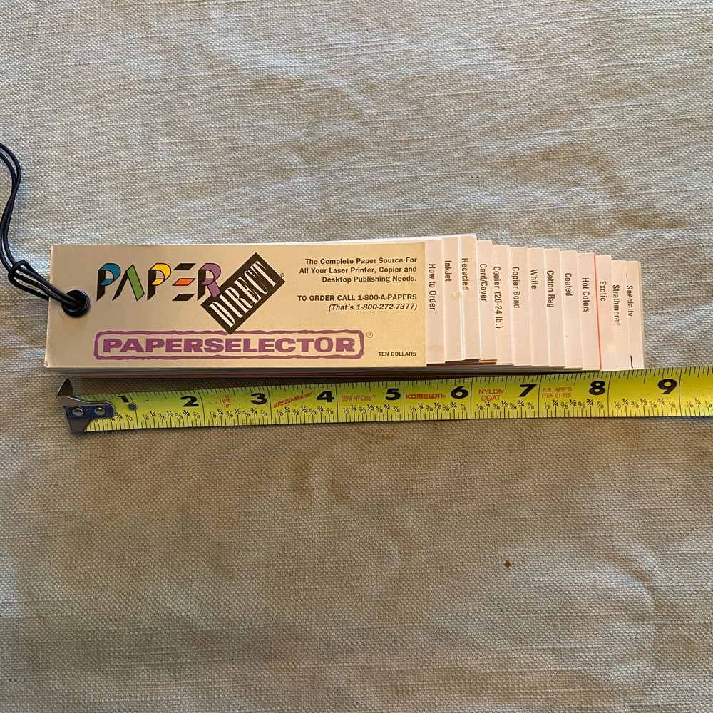 Vintage 1992 Paper Direct Paperselector Sample Kit Pack Collage Craft Design