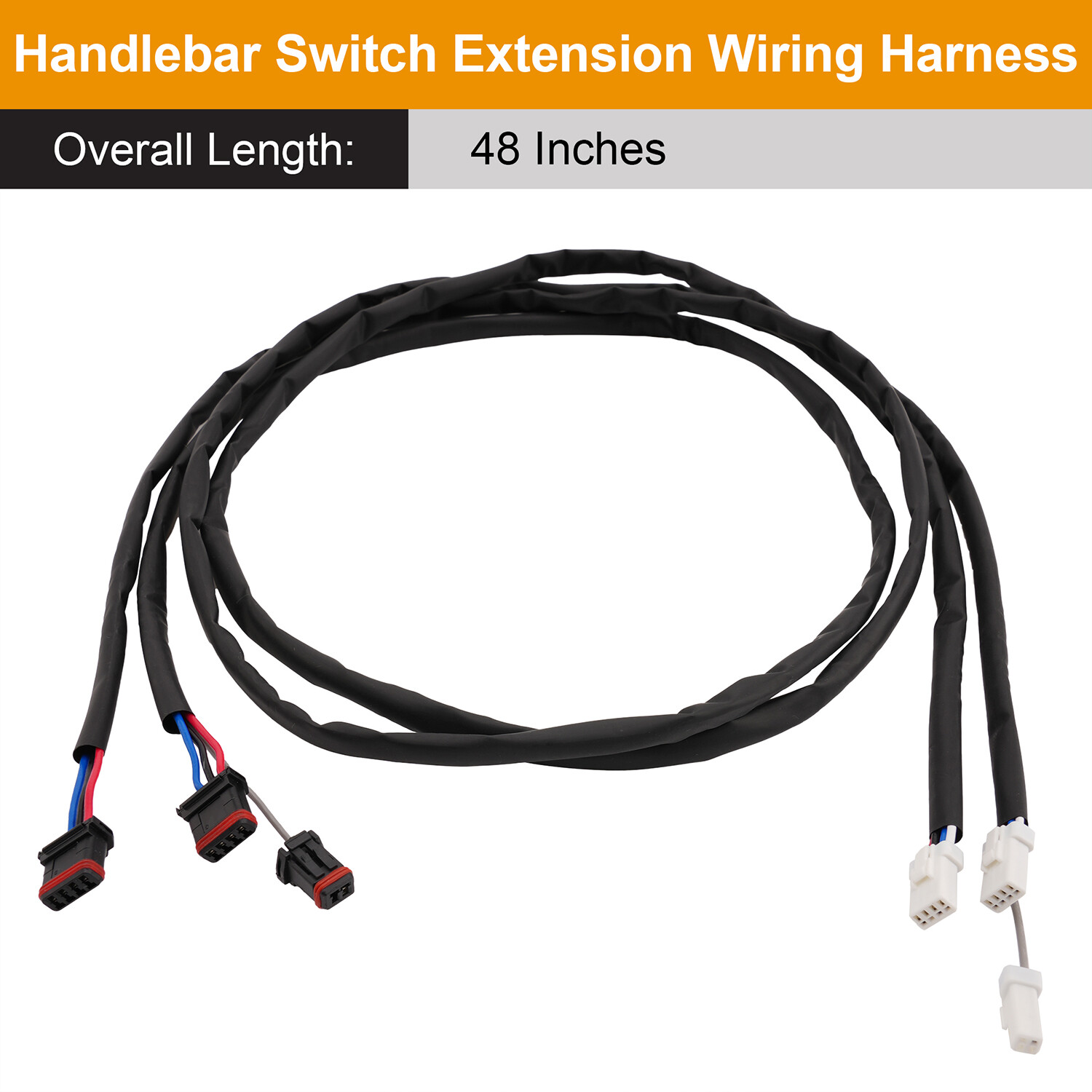 48" Handlebar Switch Extension Wire Harness For Harley-Davidson Touring 2014-Up
