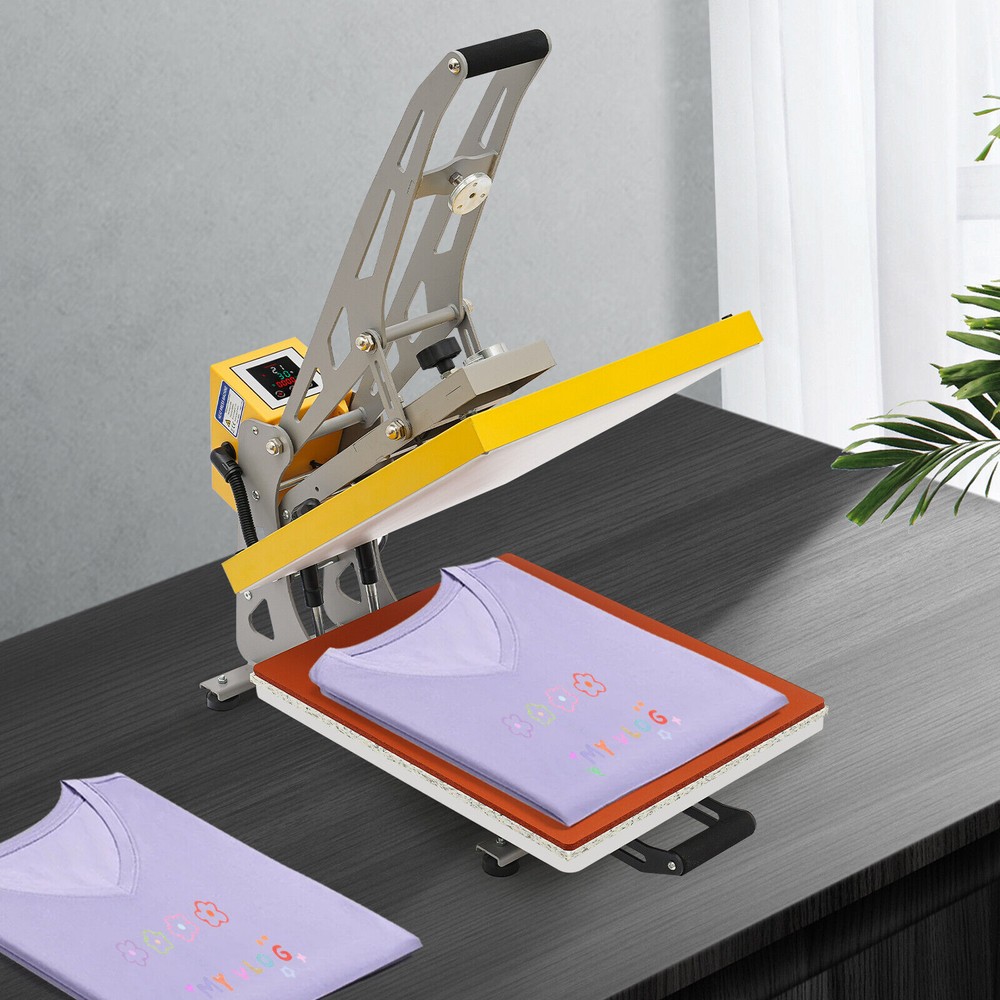 Heavy Duty Clamshell Semi-Auto Heat Press Machine with Slide Out Function