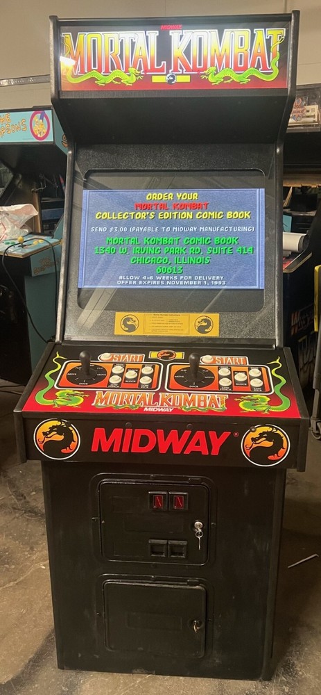 MORTAL KOMBAT ARCADE MACHINE by MIDWAY 1992
