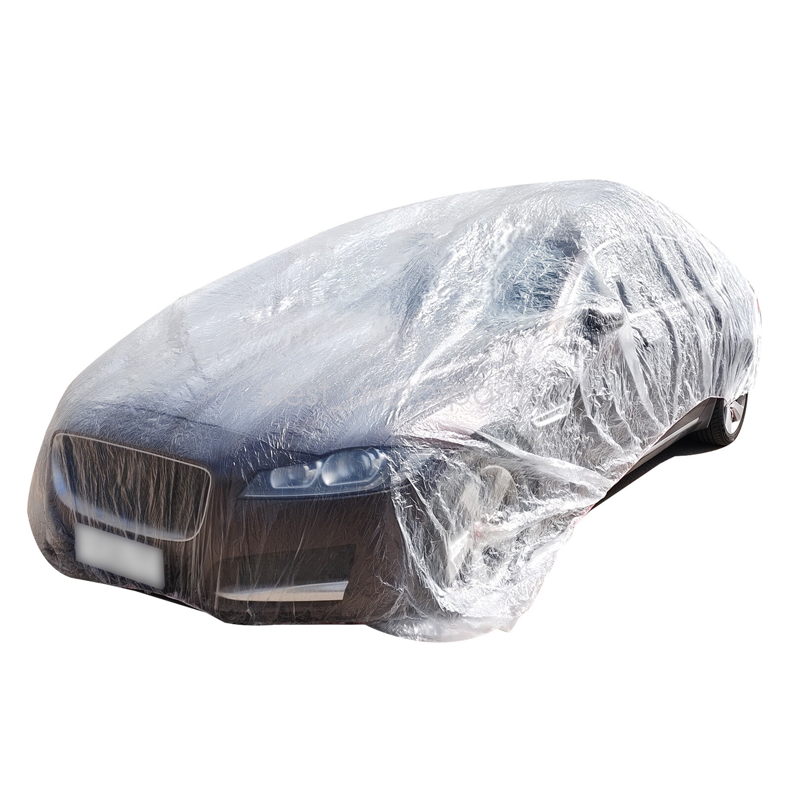 5 PACK Clear Plastic Disposable Car Cover Temporary Universal Rain Dust Garage