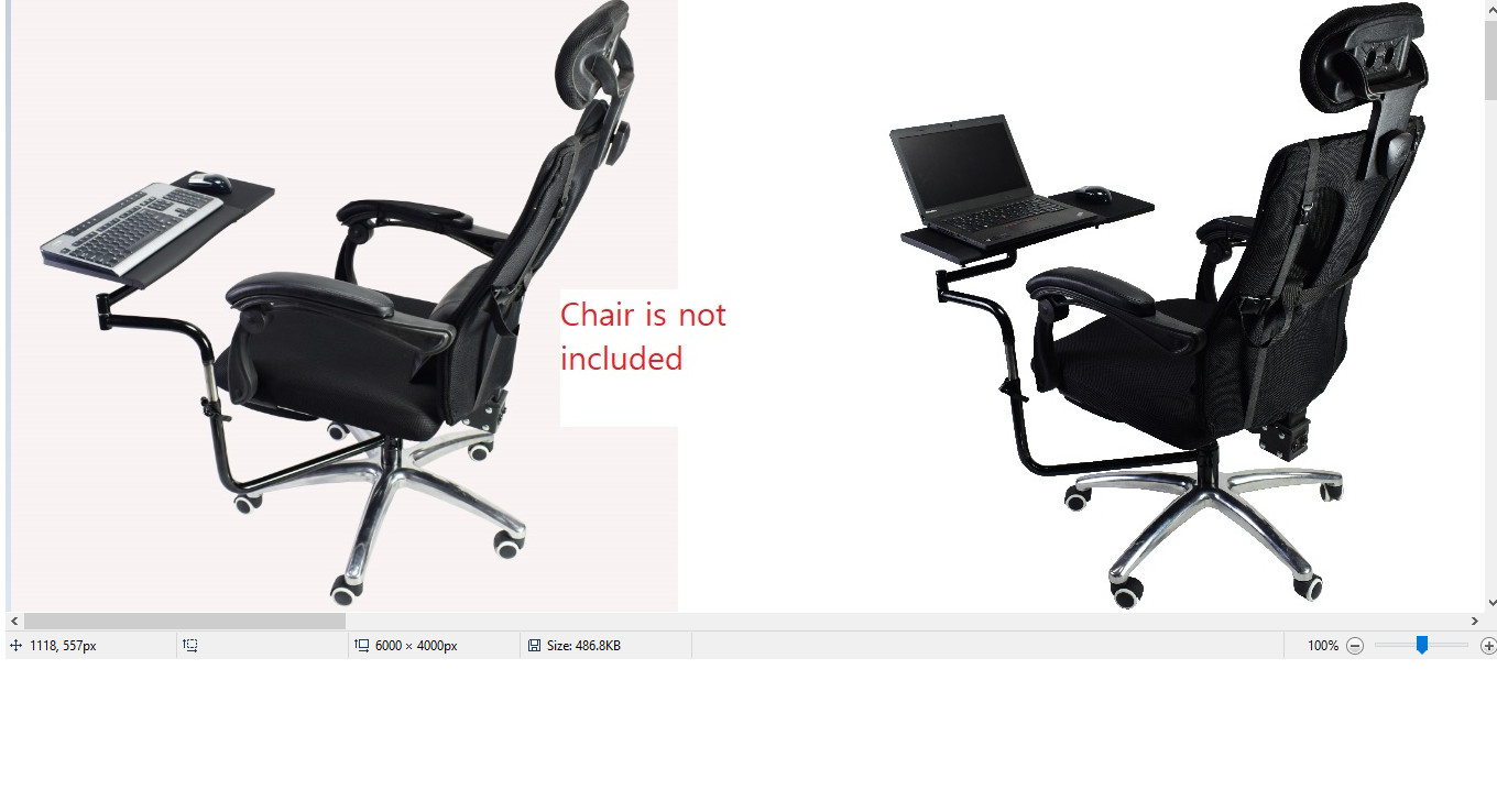 Ergonomic laptop/keyboard/mouse stand/mount/holder for chair