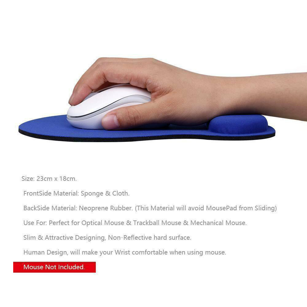 Mouse Pad Wrist Rest Support Ergonomic Comfort Mat Non-Slip PC Laptop Computer