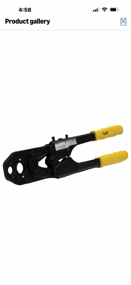 Apollo PEX 69PTKH0014C PEX Combo Crimp Tool 1/2" & 3/4"
