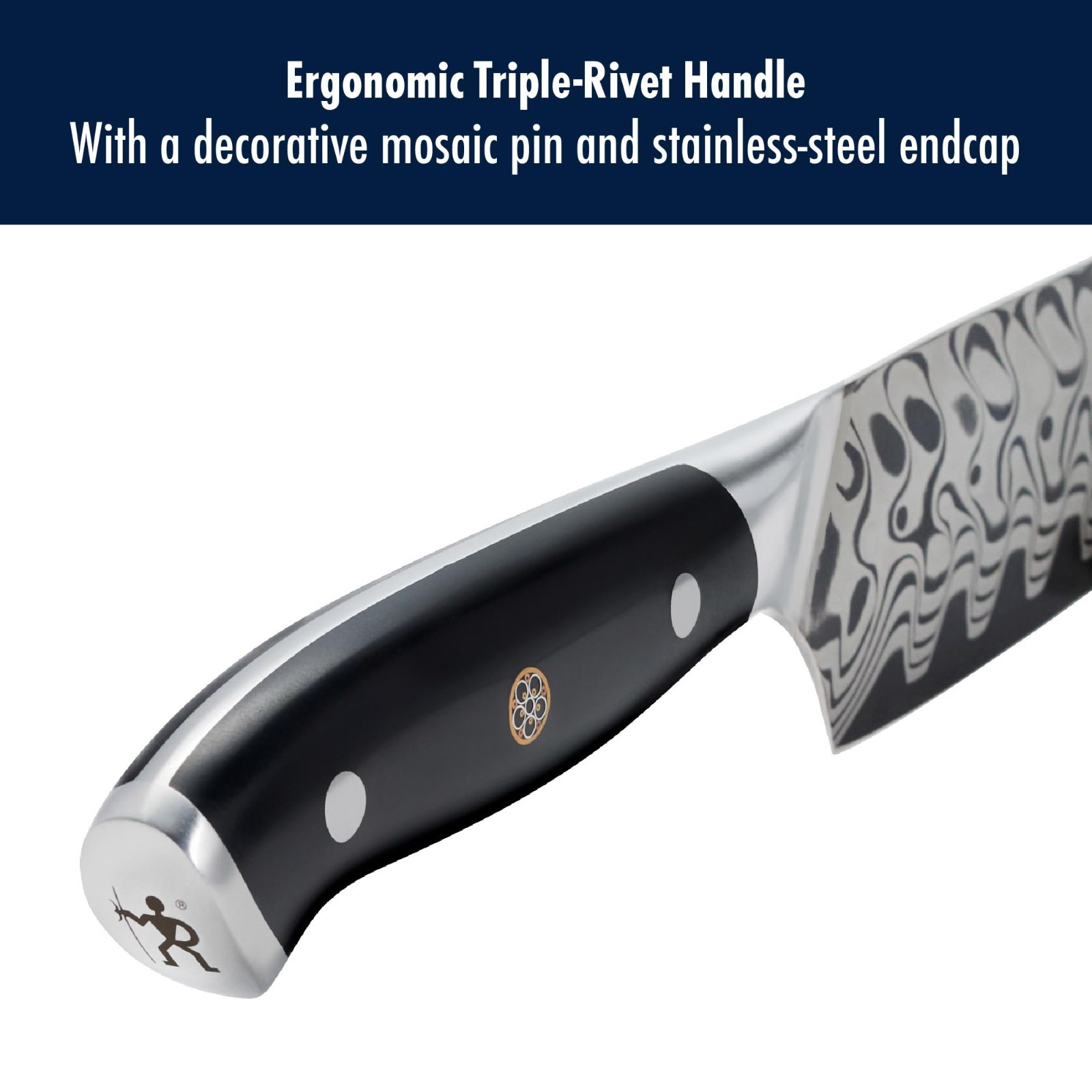 Henckels Compass Damascus Santoku Knife 7" D60 Forged Chef Kitchen Cutlery NEW