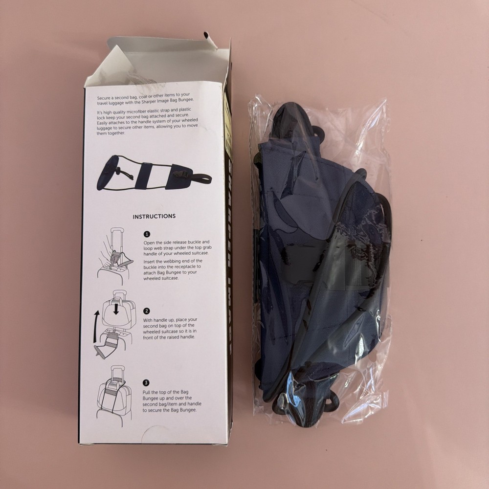 NEW Sharper Image Bag Bungee Luggage Strap Adjustable Belt