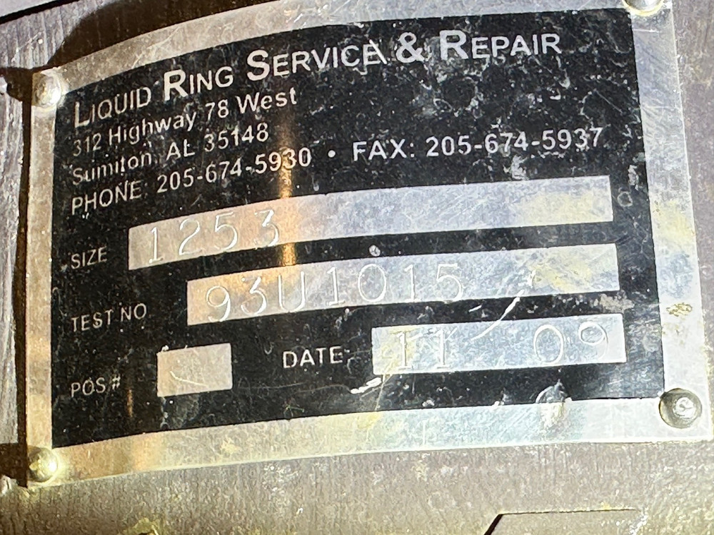 used Nash 1253 compressor, immediate shipment